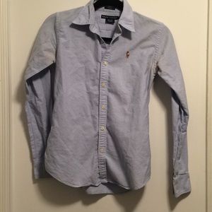 Ralph Lauren Blue Polo Button Down Slim Fit 0